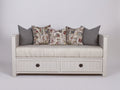 Canapé lit - Bois - 202 x 97 x 90 cm - Blanc - Style cottage rustique