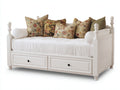 Canapé lit - Bois - 205 x 100 x 95 cm - Blanc - Style classique