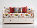 Canapé lit - Bois - 199 x 95 x 87 cm - Blanc - Style cottage contemporain